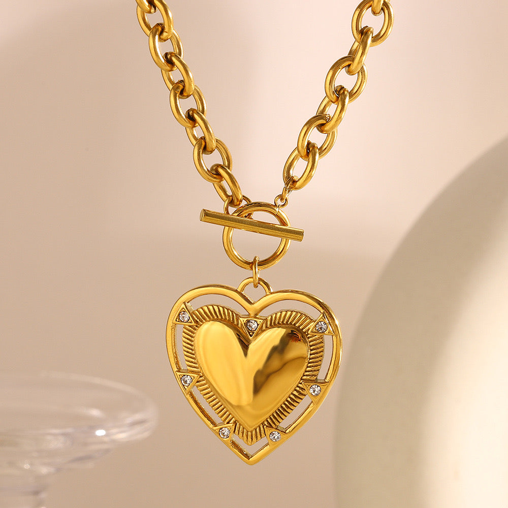 Corazón con zirconia